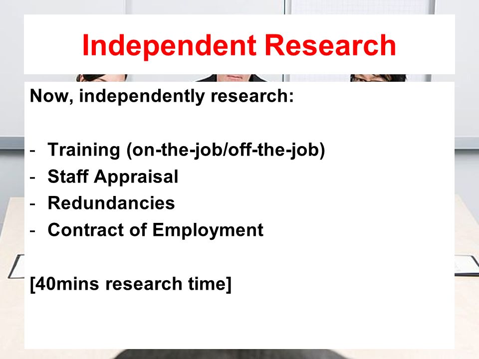 Independent Research Now, independently research: