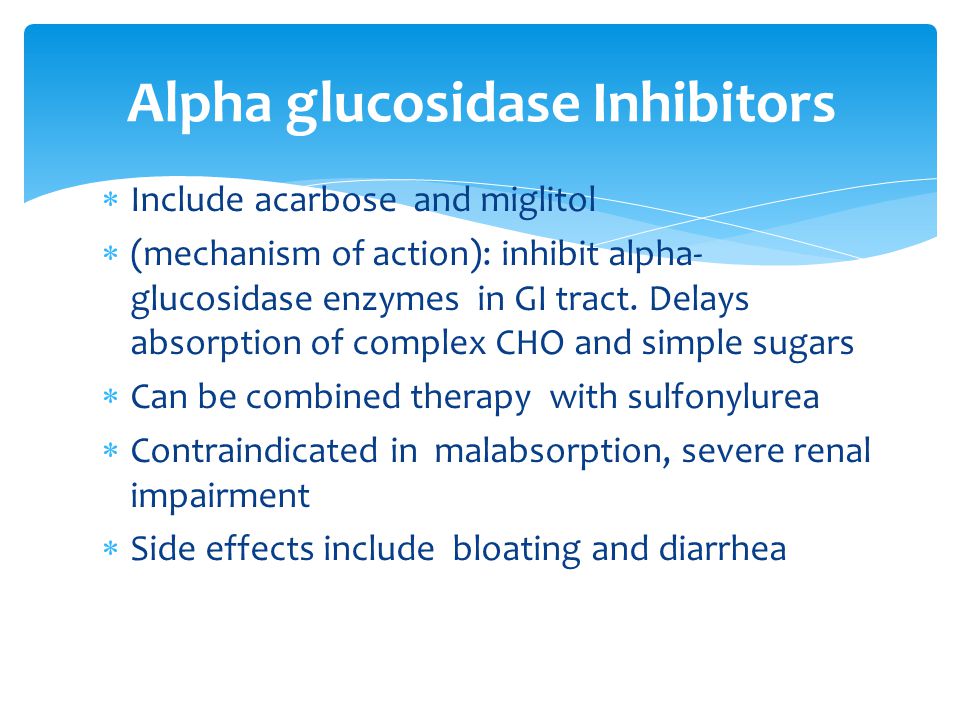 Alpha glucosidase Inhibitors