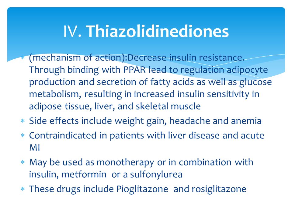 IV. Thiazolidinediones