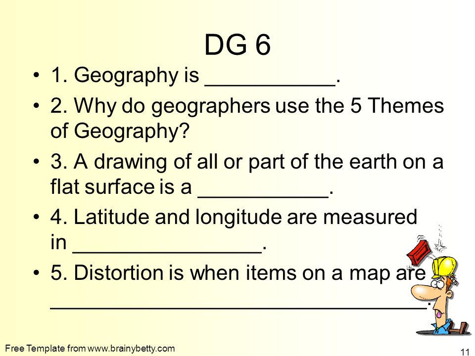 DG 6 1. Geography is ___________.