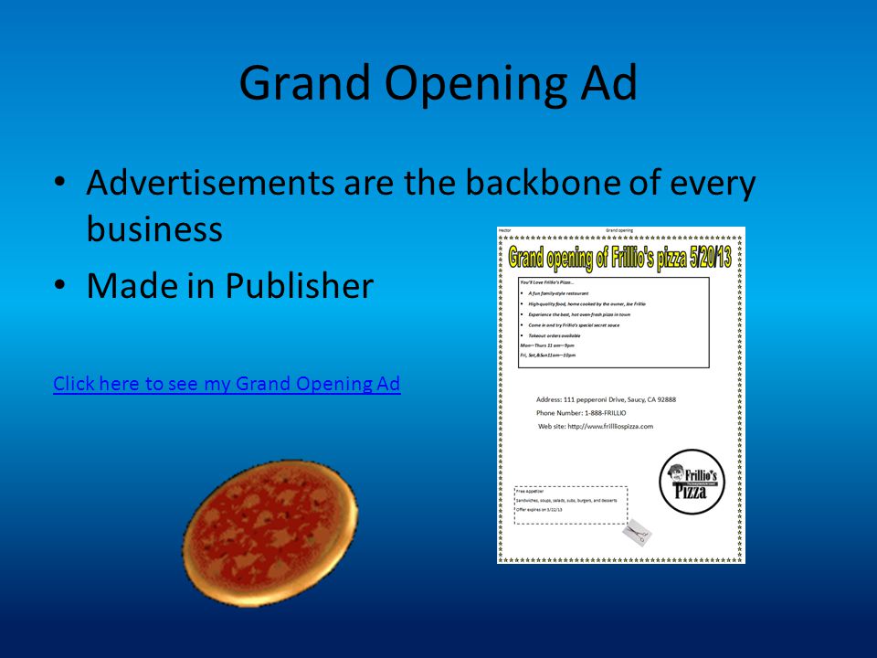 Grand Opening Ad Advertisements are the backbone of every business