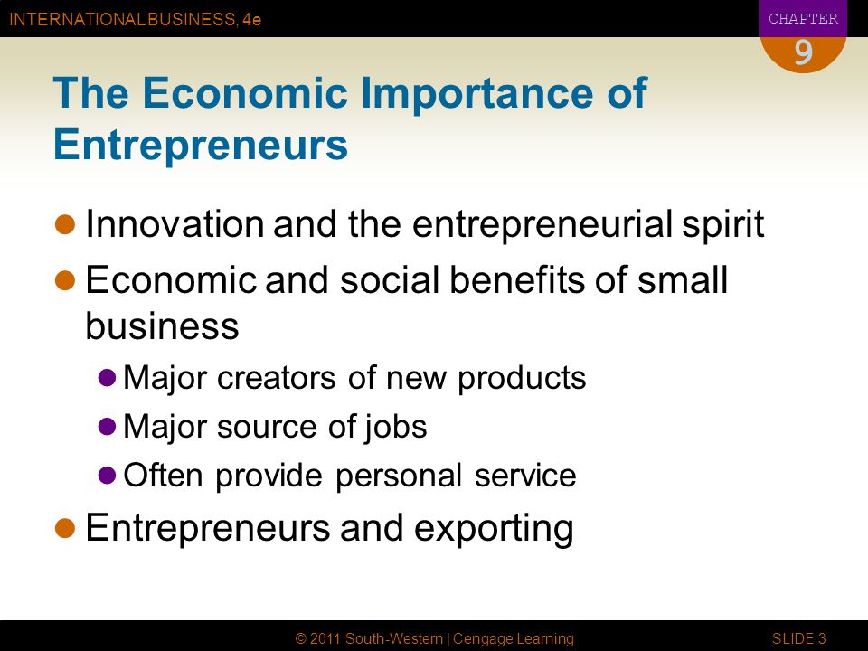 The Economic Importance of Entrepreneurs