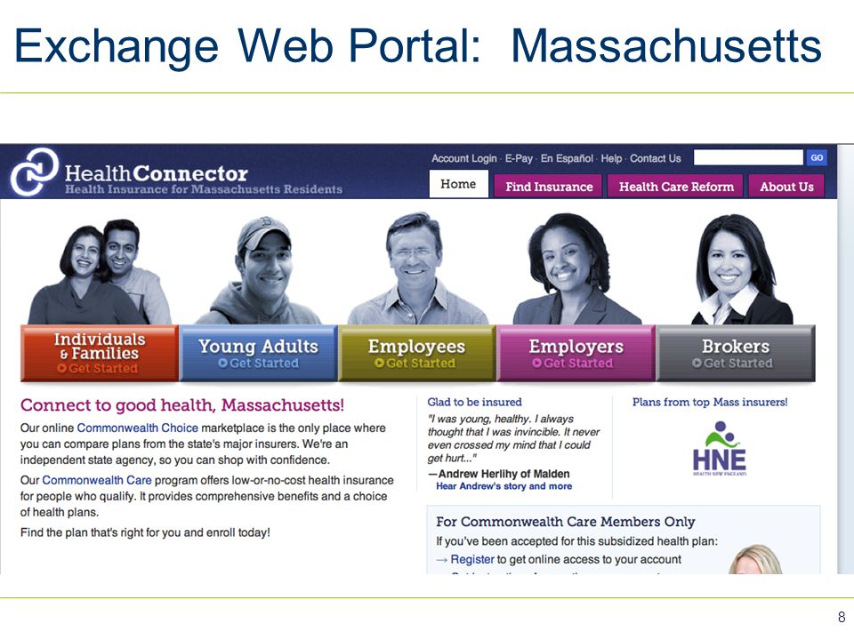Exchange Web Portal: Massachusetts