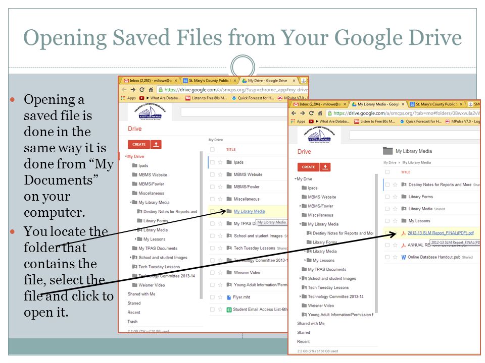Opening Saved Files from Your Google Drive
