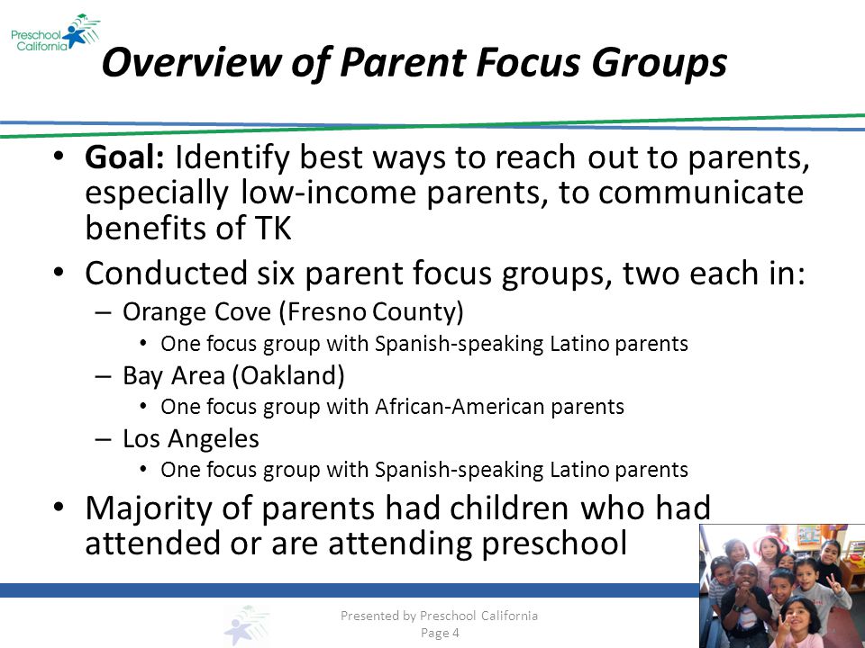 Overview of Parent Focus Groups