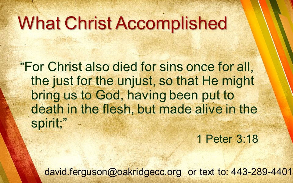 What Christ Accomplished
