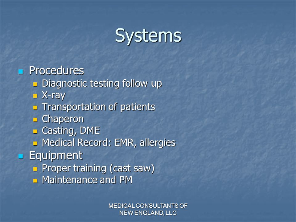 MEDICAL CONSULTANTS OF NEW ENGLAND, LLC