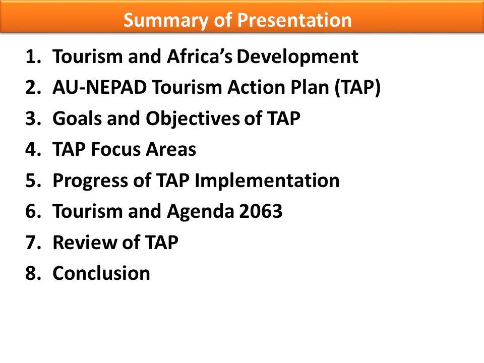 Summary of Presentation
