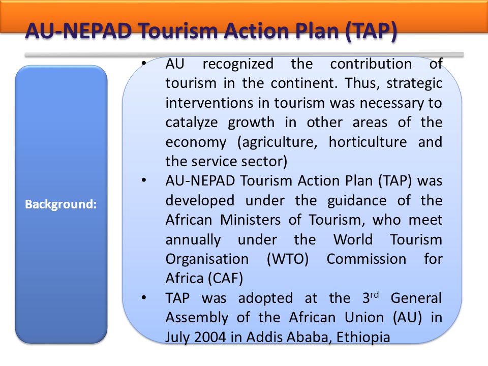 AU-NEPAD Tourism Action Plan (TAP)