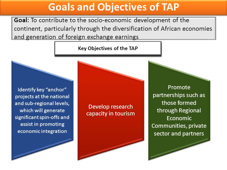 Goals and Objectives of TAP