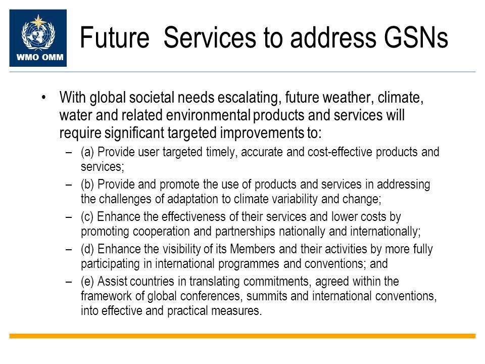 Future Services to address GSNs