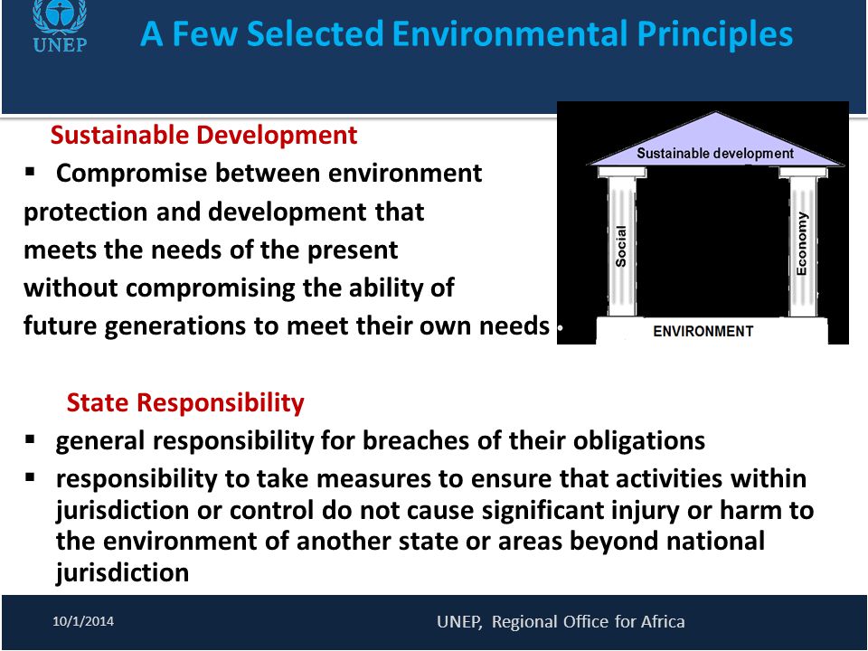A Few Selected Environmental Principles