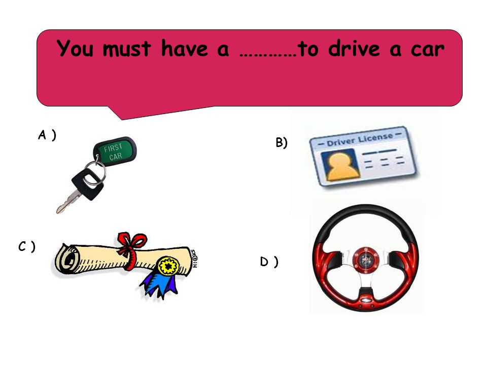You must have a …………to drive a car