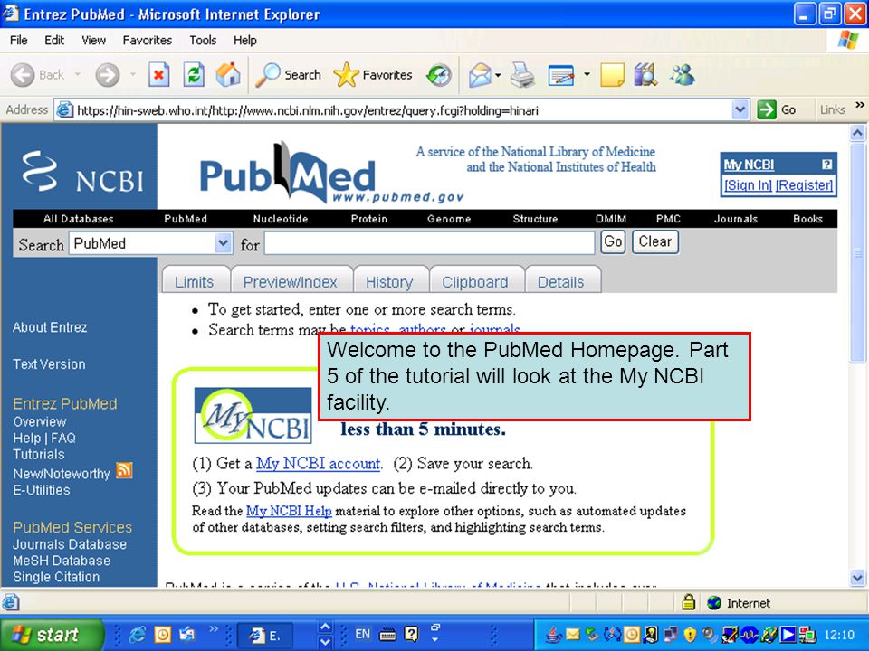 Welcome to the PubMed Homepage