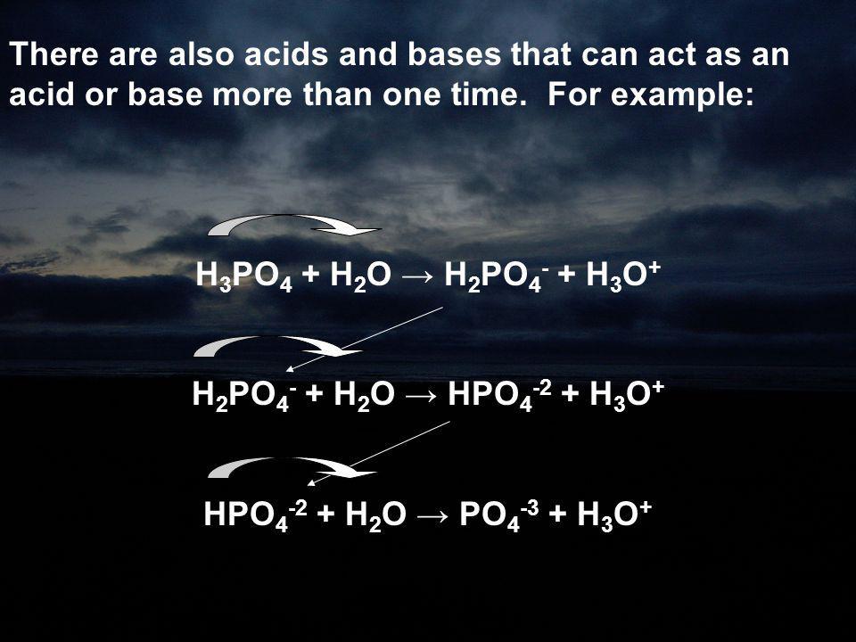 There are also acids and bases that can act as an acid or base more than one time. For example: