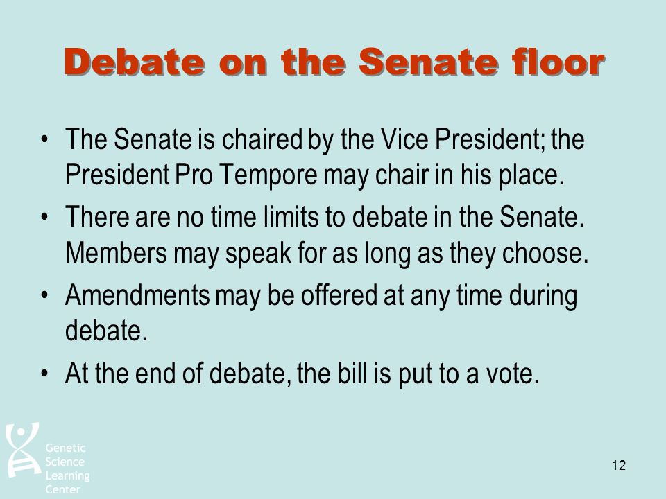 Debate on the Senate floor