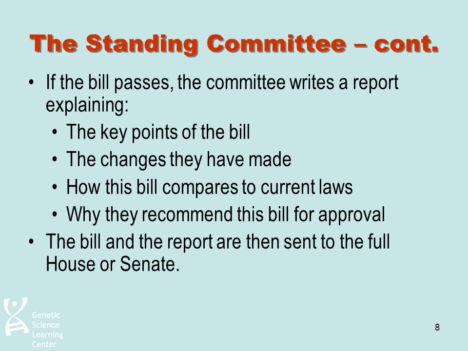 The Standing Committee – cont.
