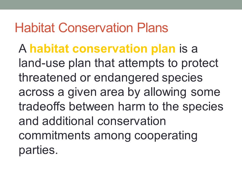Habitat Conservation Plans