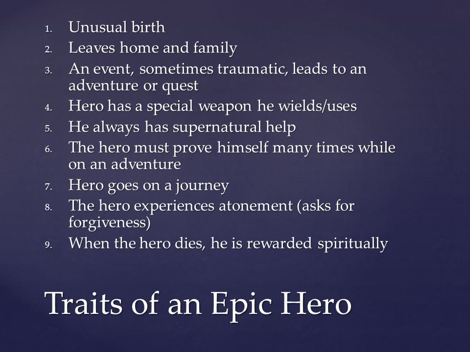 8 traits of an epic hero