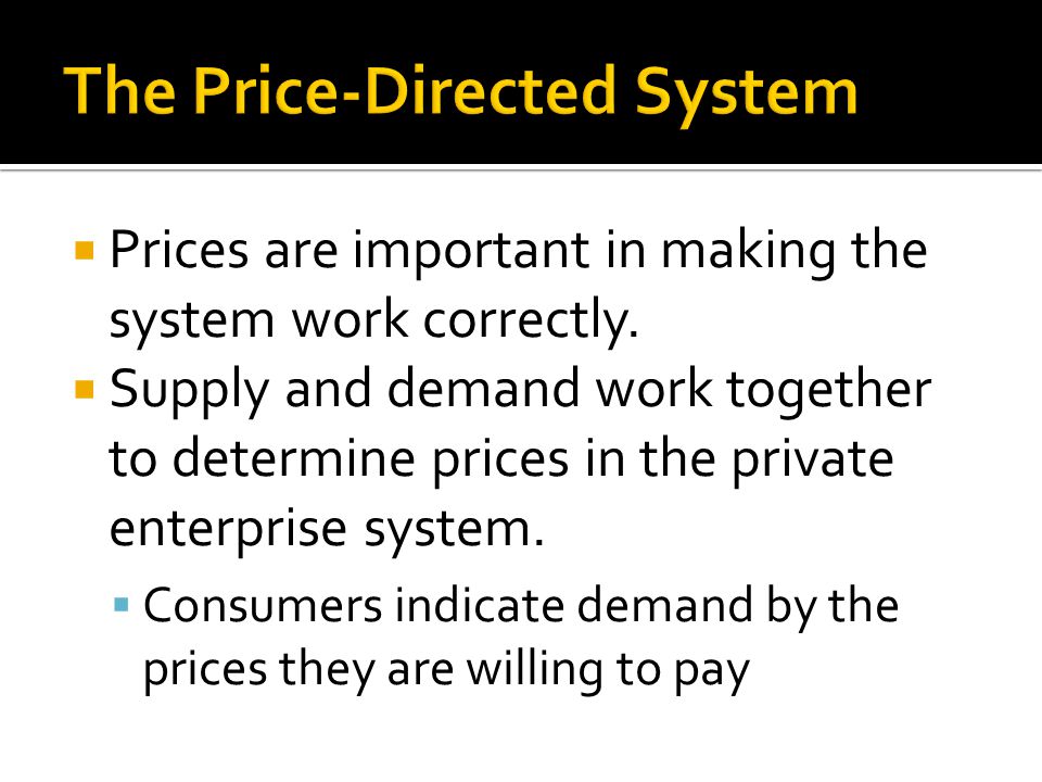 The Price-Directed System