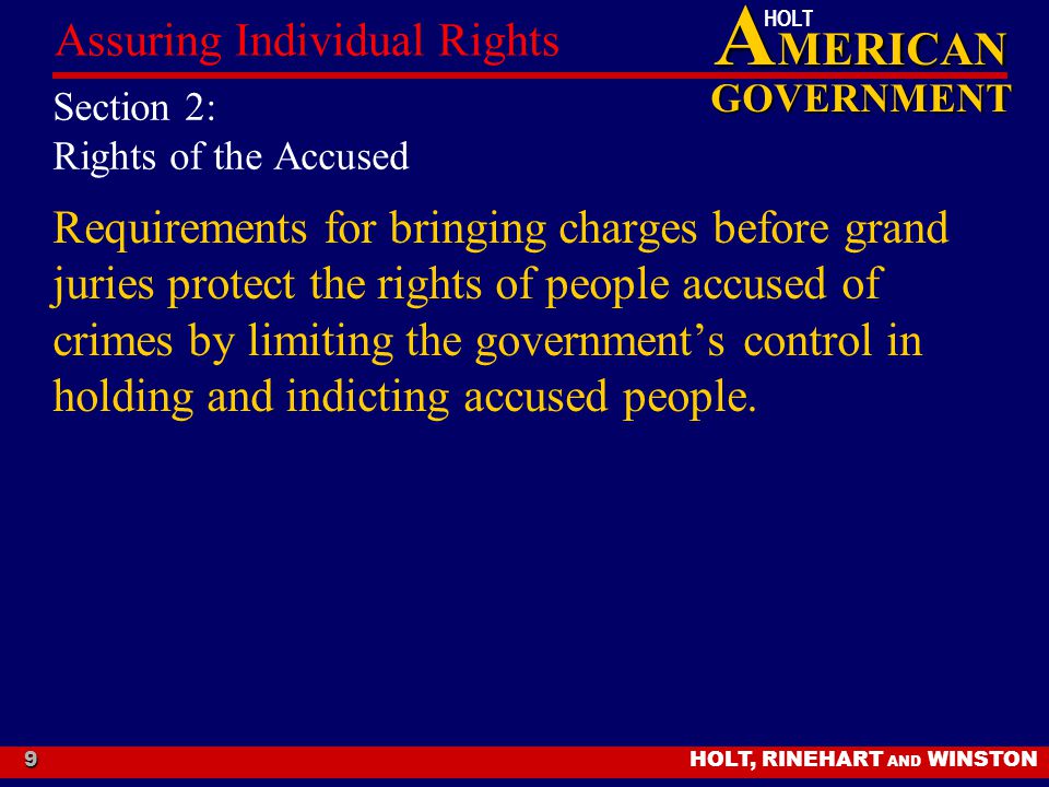 Section 2: Rights of the Accused