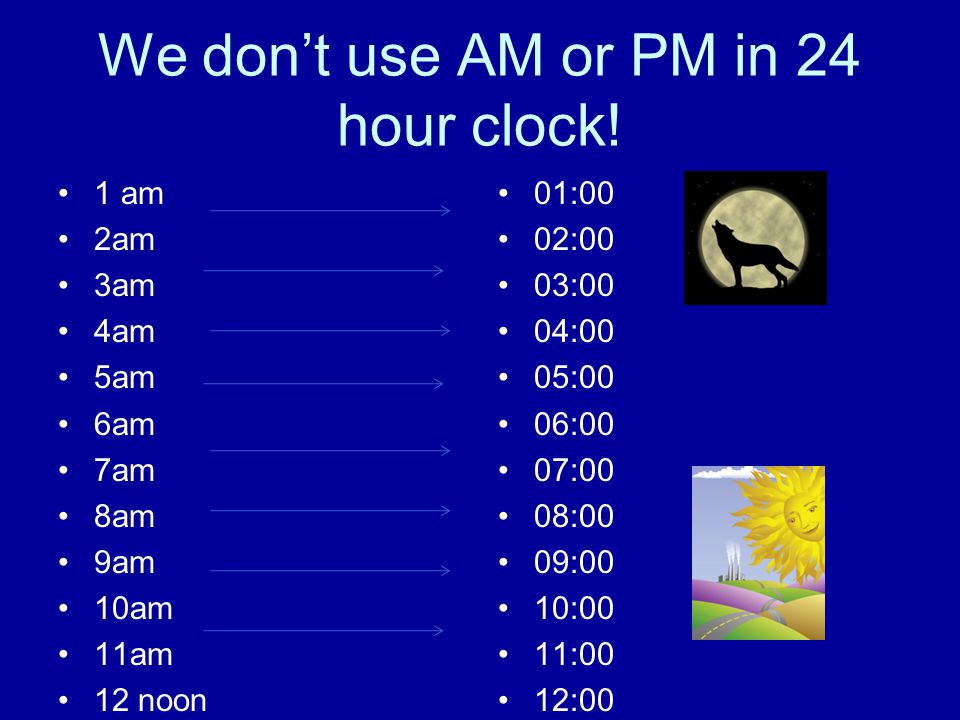 We are learning how to read the 24 hour clock - ppt