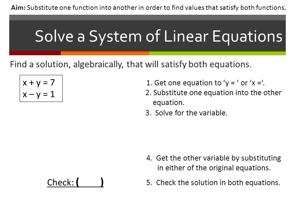 Solve a System of Linear Equations