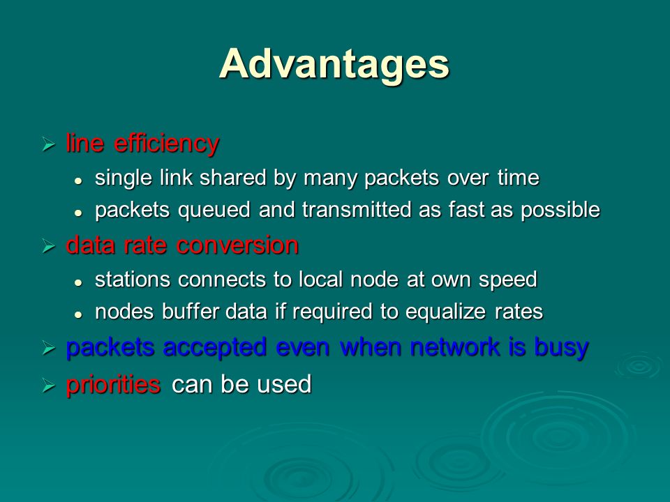 Advantages line efficiency data rate conversion