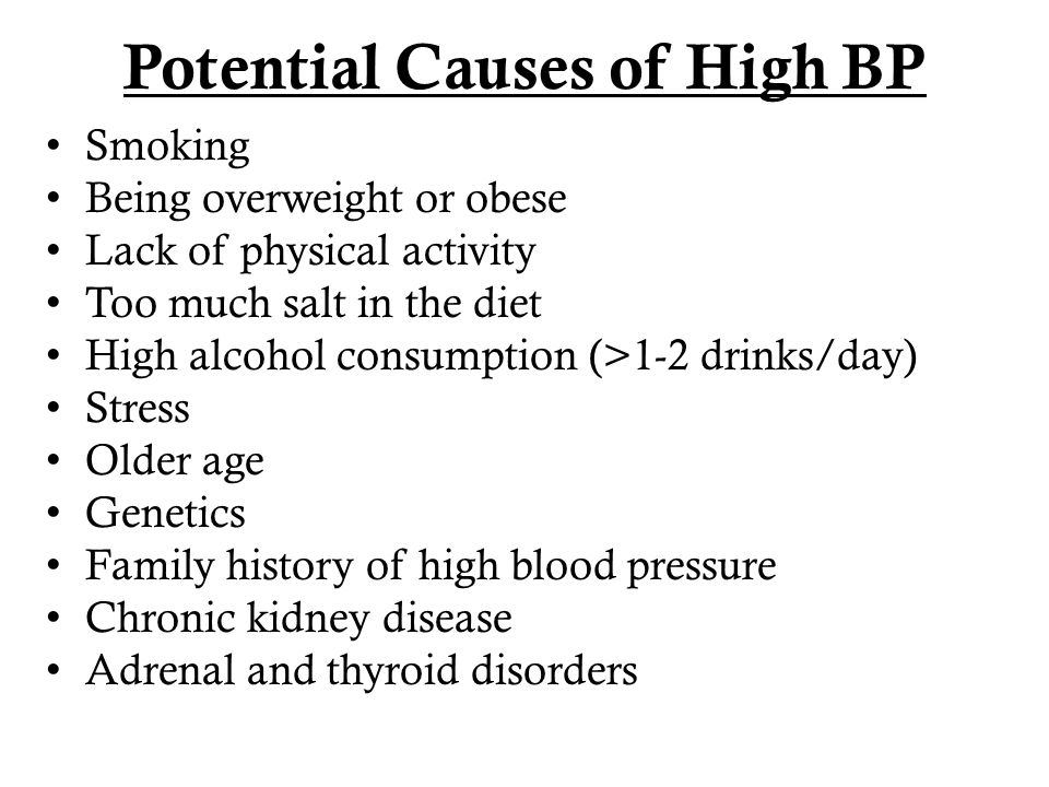 Potential Causes of High BP