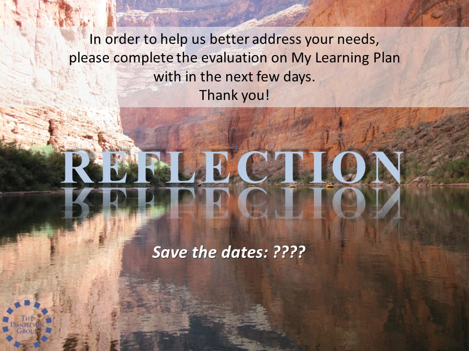 REFLECTION Save the dates: