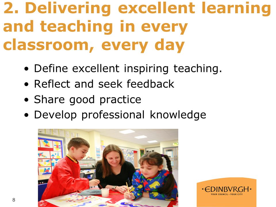 2. Delivering excellent learning and teaching in every classroom, every day