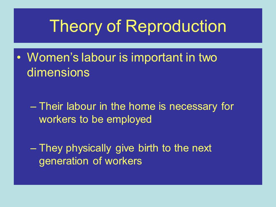 Theory of Reproduction