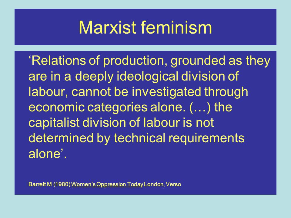 Marxist feminism