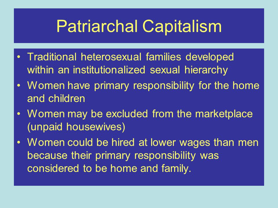 Patriarchal Capitalism