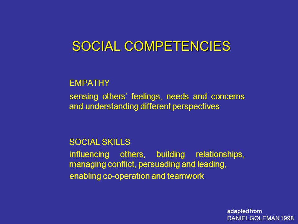 EMPATHY SOCIAL COMPETENCIES
