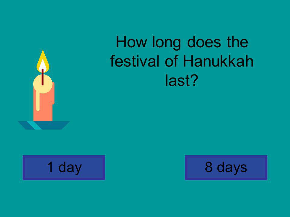 How long does the festival of Hanukkah last