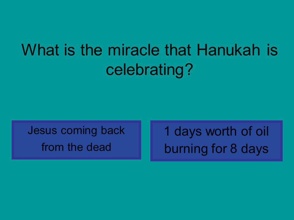 What is the miracle that Hanukah is celebrating