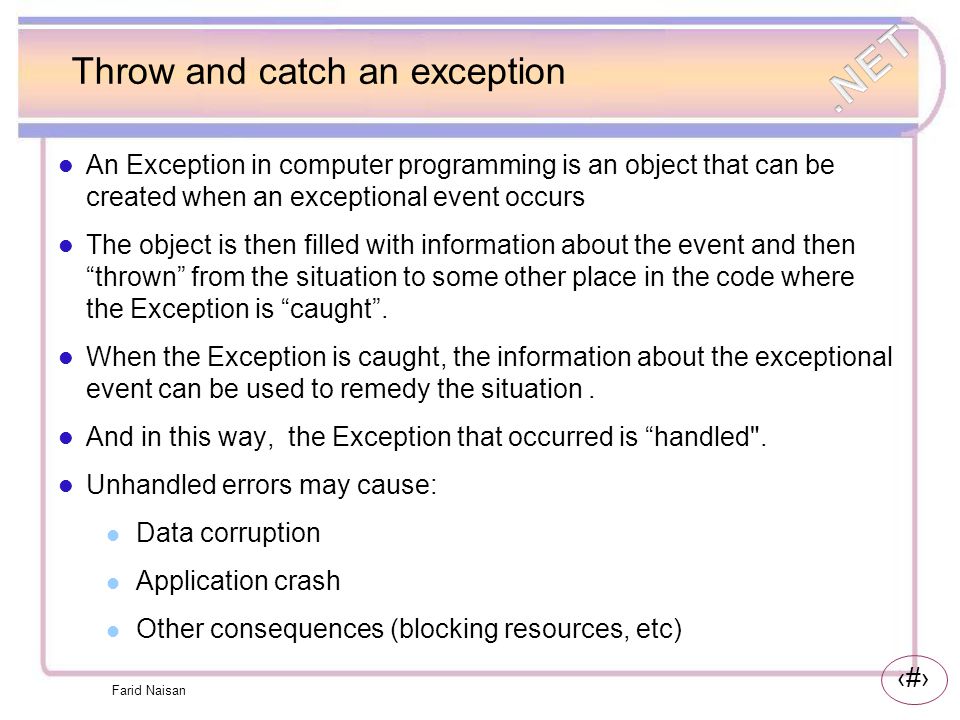 Error-handling Using Exceptions - Ppt Download