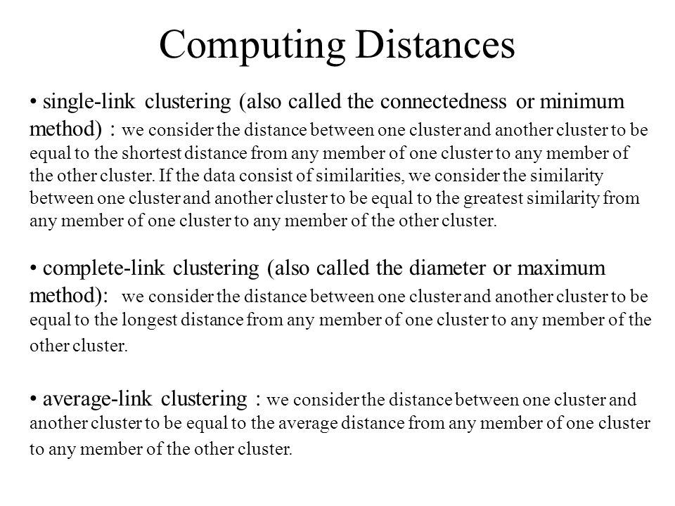 Computing Distances