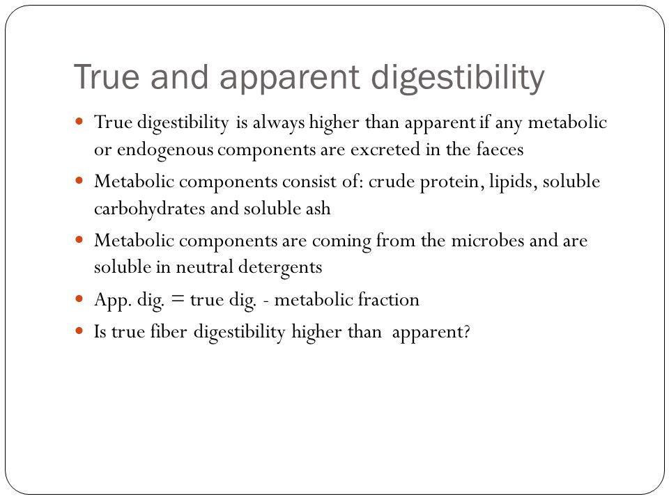The estimation of digestibility - ppt video online download