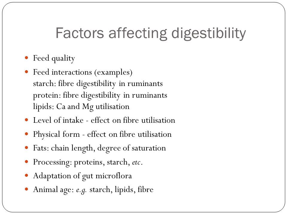 The estimation of digestibility - ppt video online download