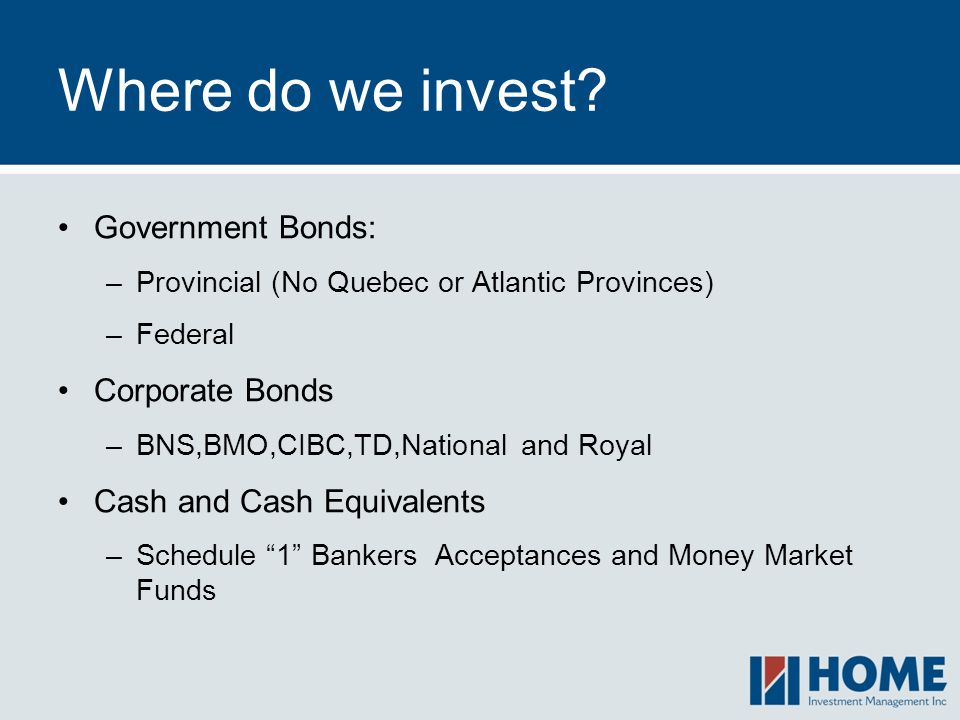 Where do we invest Government Bonds: Corporate Bonds
