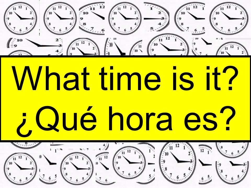 What time is it ¿Qué hora es