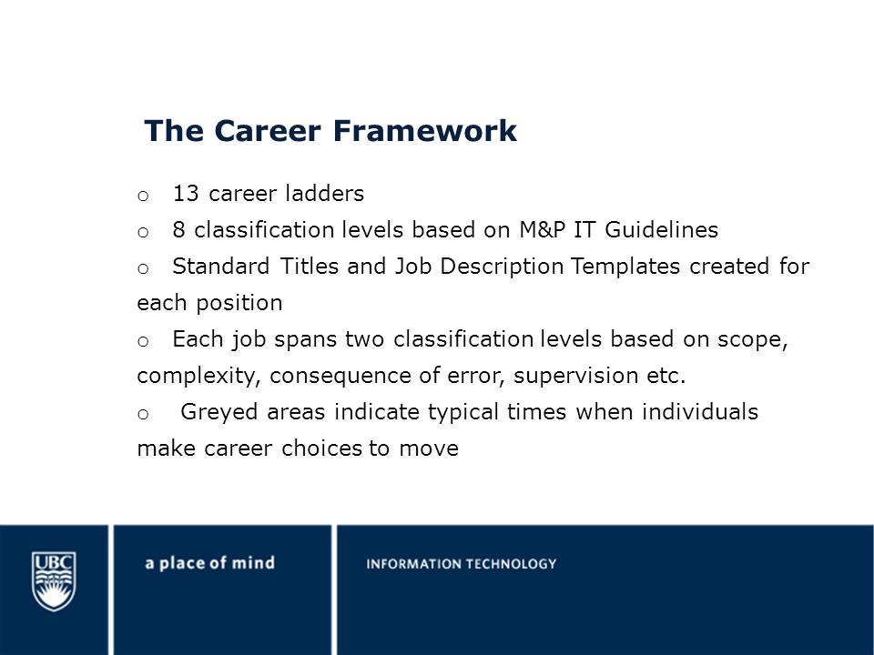 The Career Framework 13 career ladders