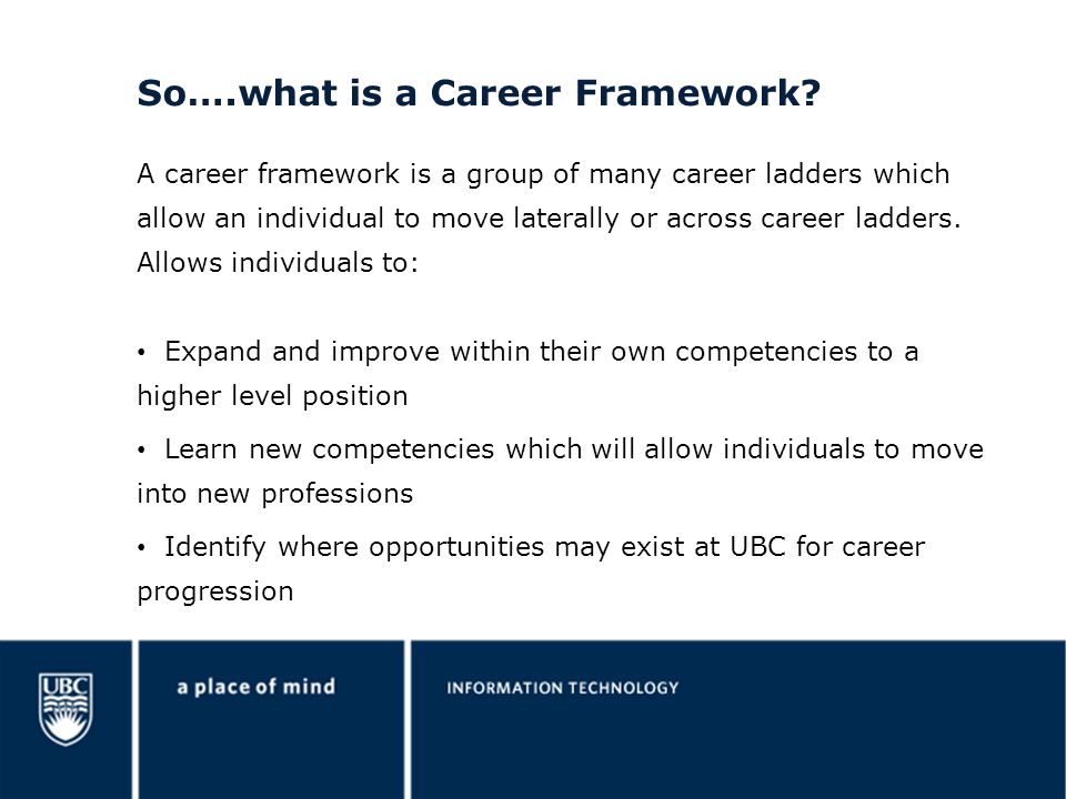 So….what is a Career Framework