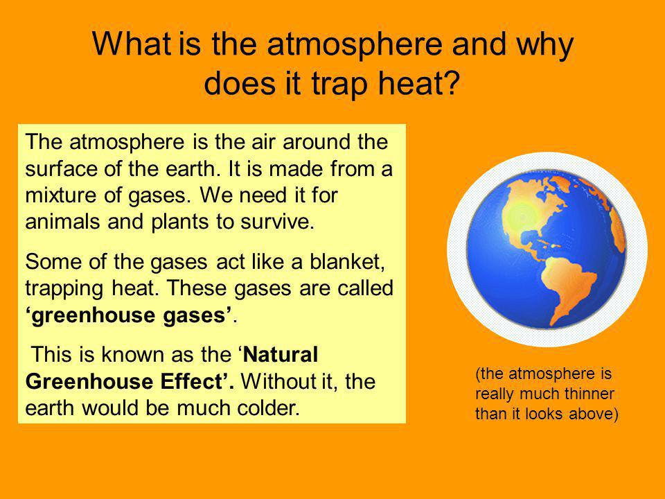 What is the atmosphere and why does it trap heat