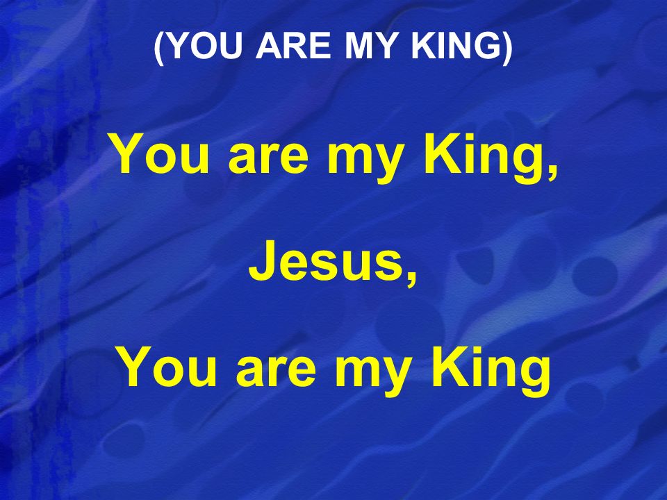 You are my King, Jesus, You are my King