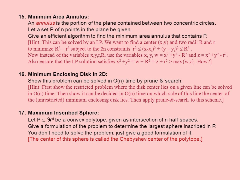 Cosc 6114 Prof Andy Mirzaian Linear Programming Ppt Download