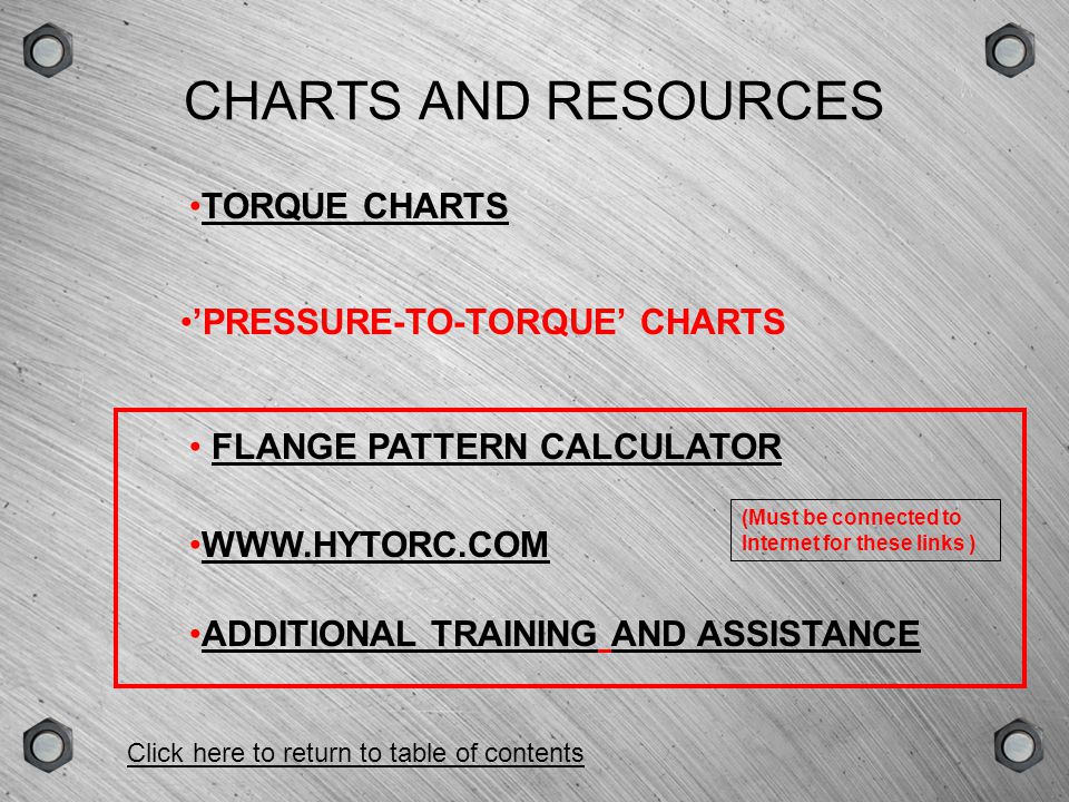 Hytorc Torque Chart