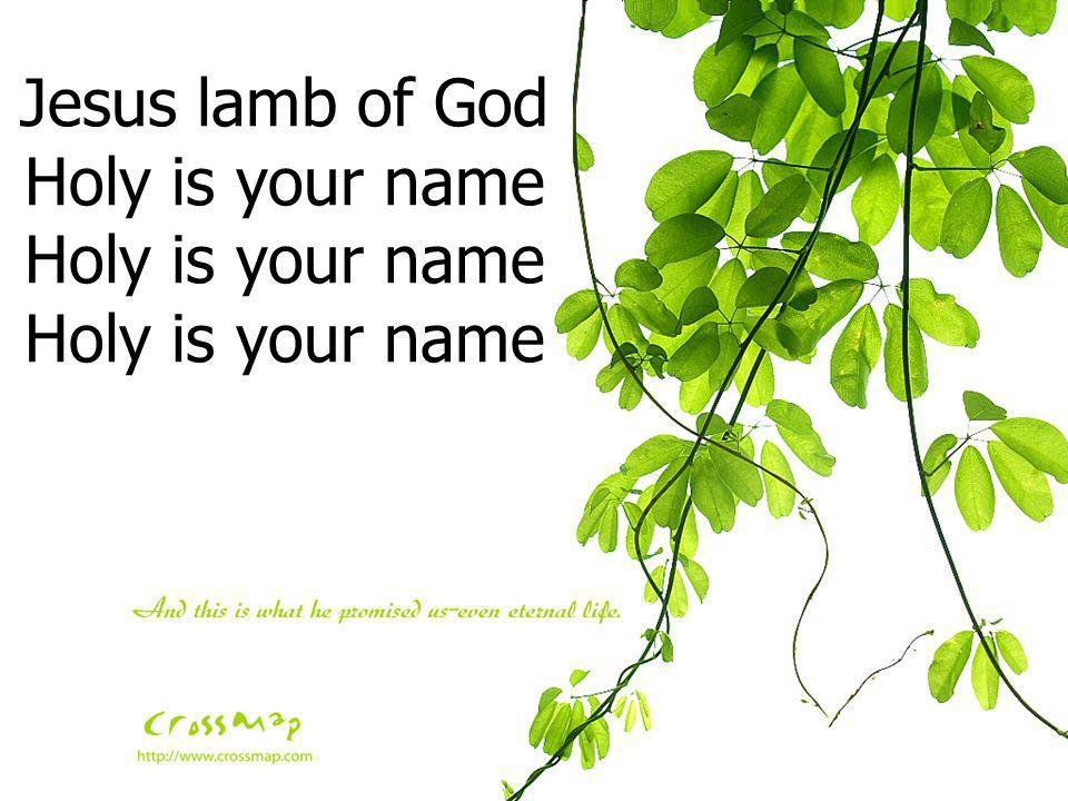 Jesus lamb of God Holy is your name Holy is your name Holy is your name
